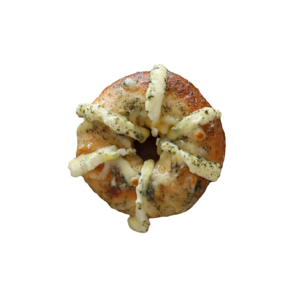 garlic cream cheese stuffed bagel